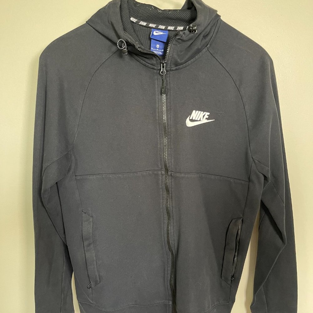 Nike Men's Sportswear Club Full-Zip Hoodie | Color: Black | Size: M